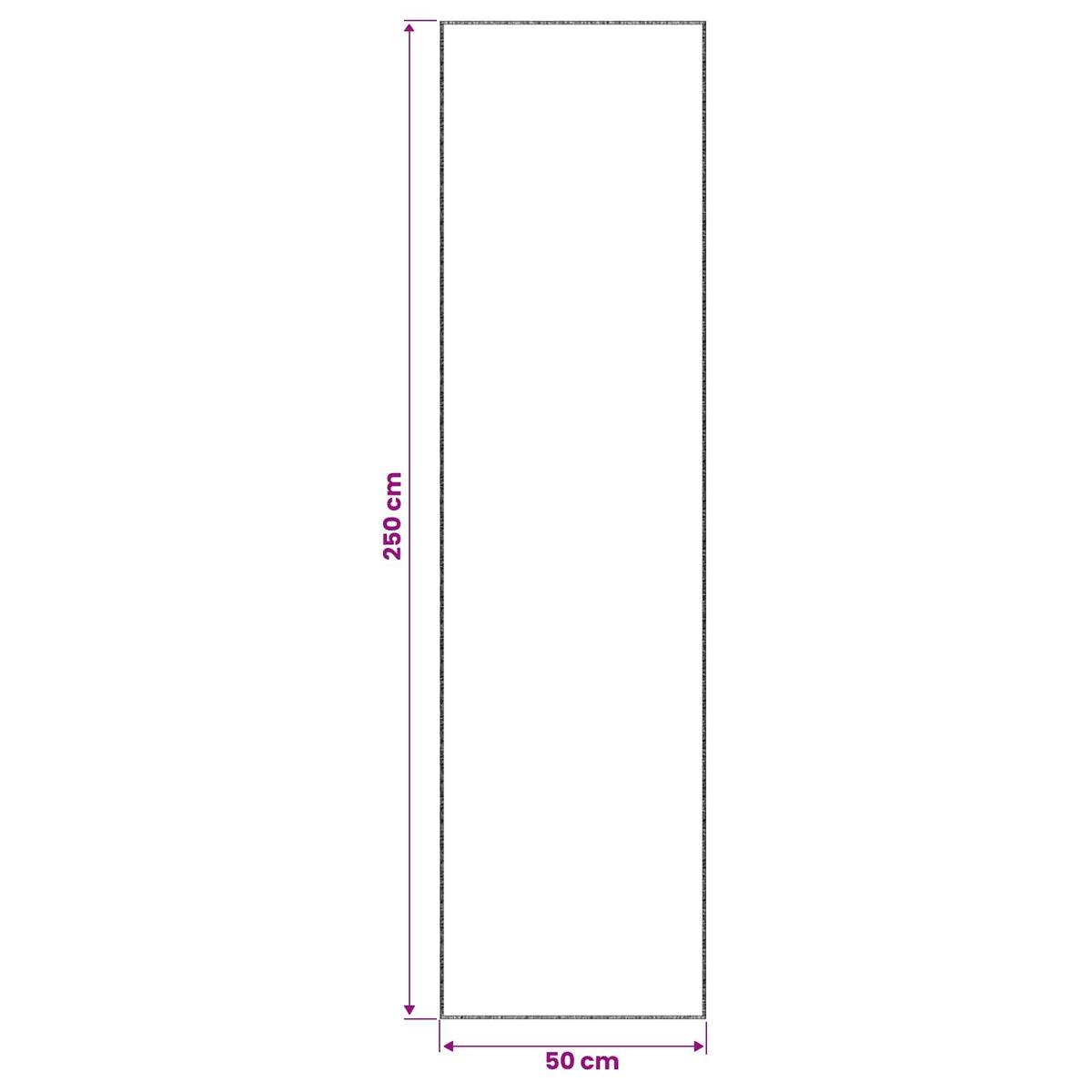 Tappeto Antracite 50 x 250 cm 100% Poliestere 3 mm Lavabile | homemem39