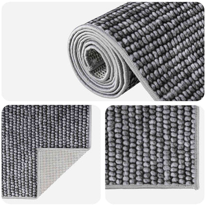 Tappeto Antracite 80 x 200 cm 100% Poliestere 3 mm Lavabile