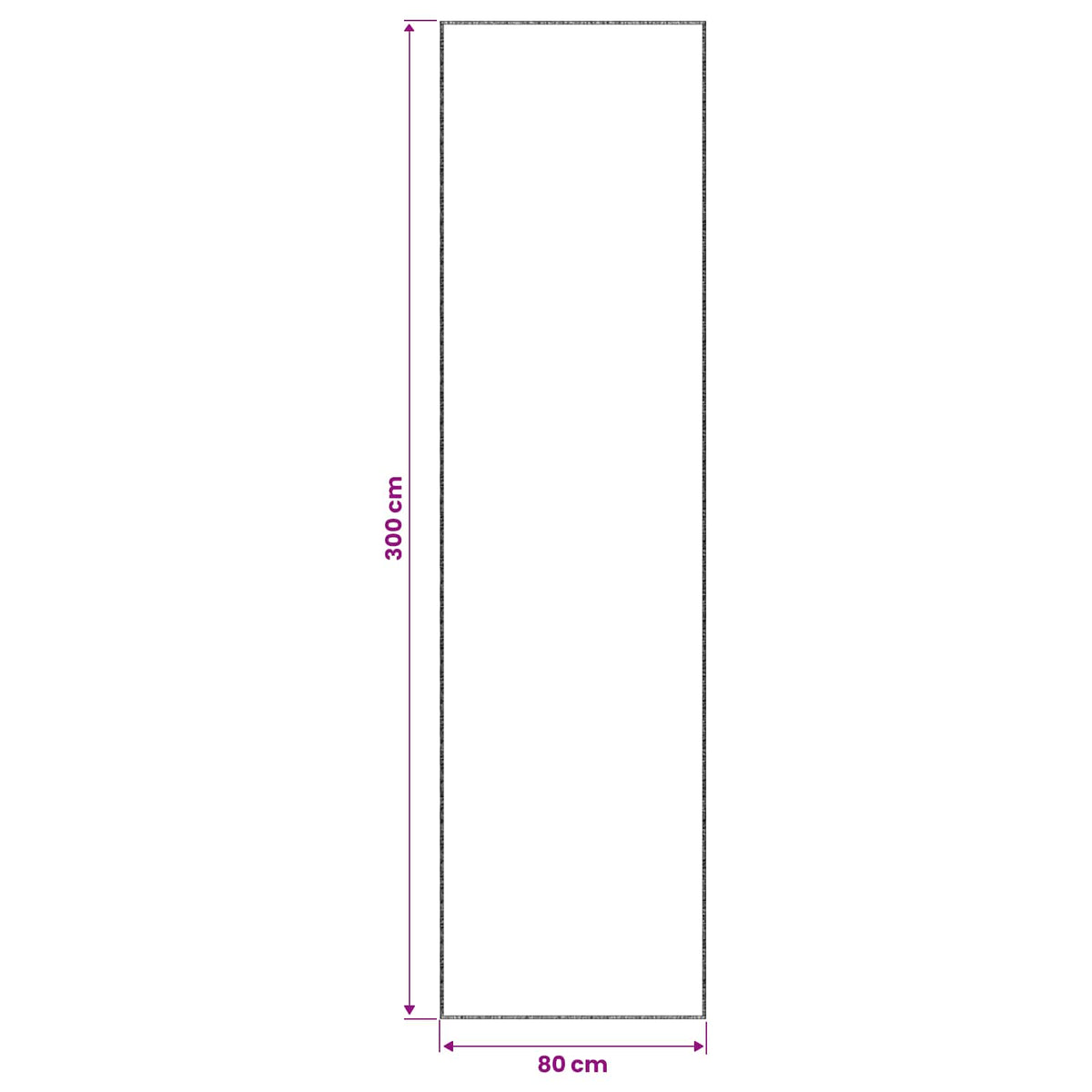 Tappeto Antracite 80 x 300 cm 100% Poliestere 3 mm Lavabile | homemem39