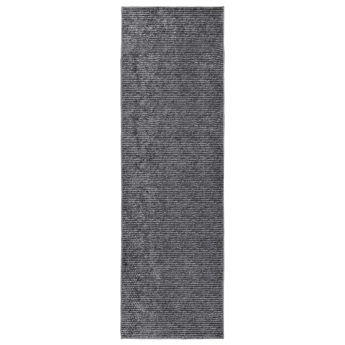 Tappeto Antracite 80 x 300 cm 100% Poliestere 3 mm Lavabile