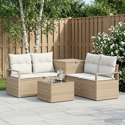 Set di divani 6 pz Beige e Bianco Crema | homemem39