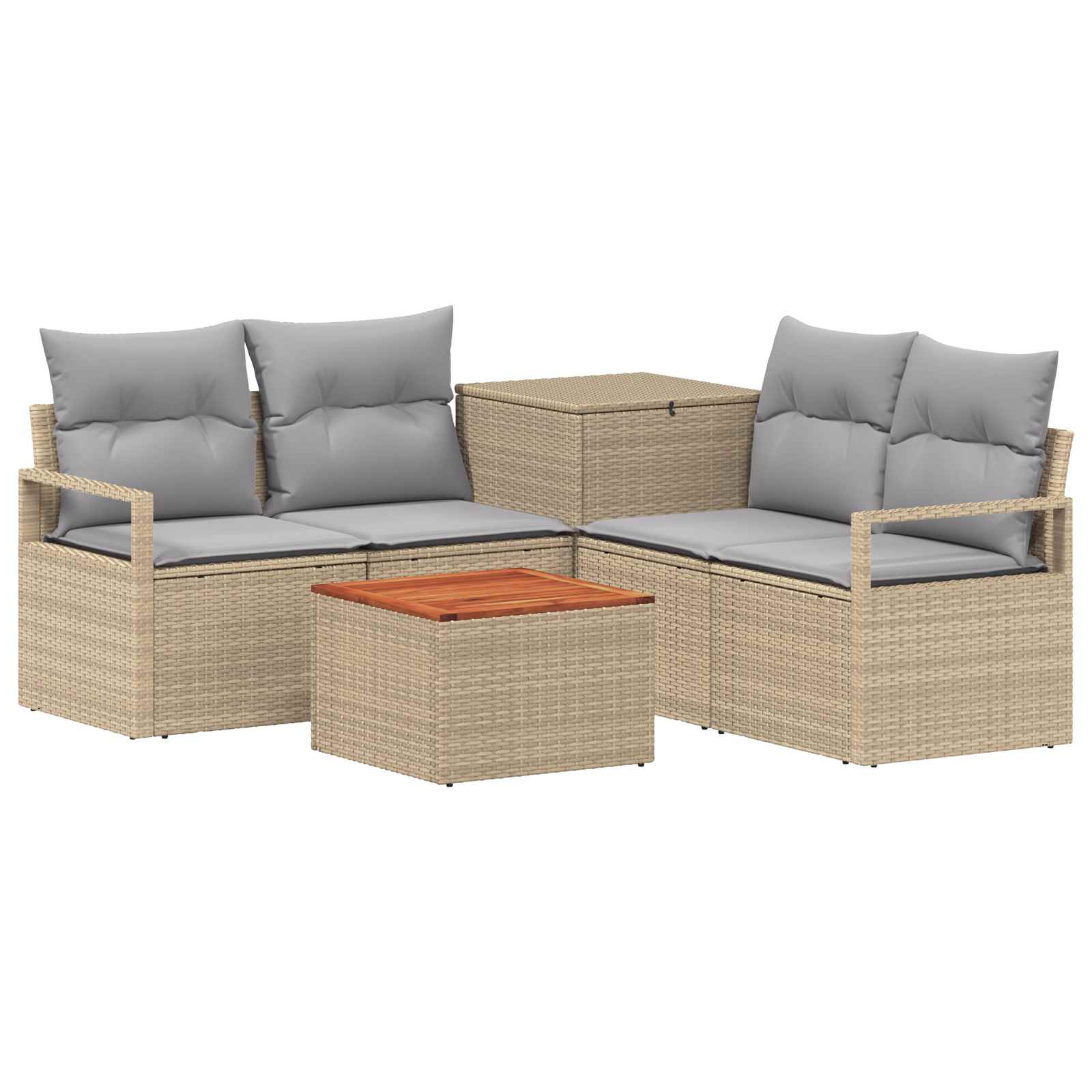 Set di divani 6 pz Beige e Grigio Chiaro | homemem39
