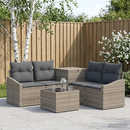 Set di divani 6 pz Grigio e Grigio Scuro | homemem39