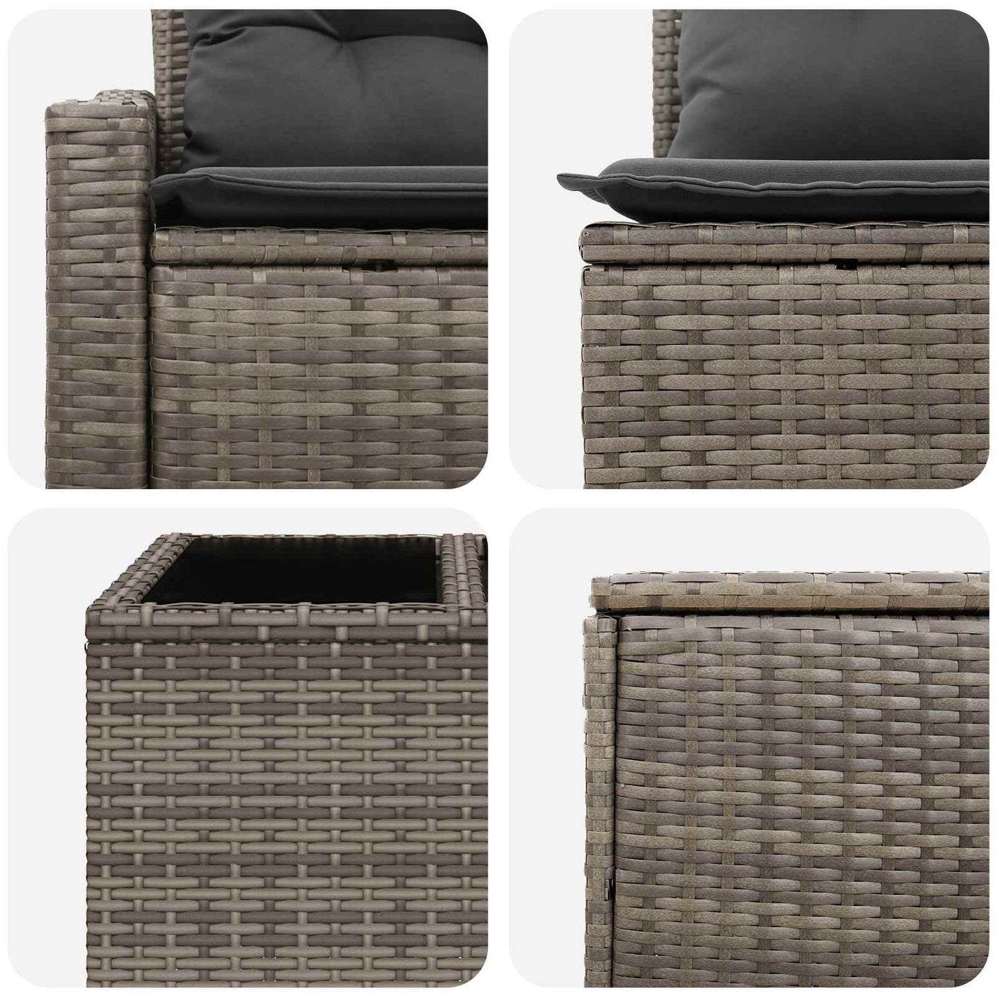 Set di divani 6 pz Grigio e Grigio Scuro | homemem39