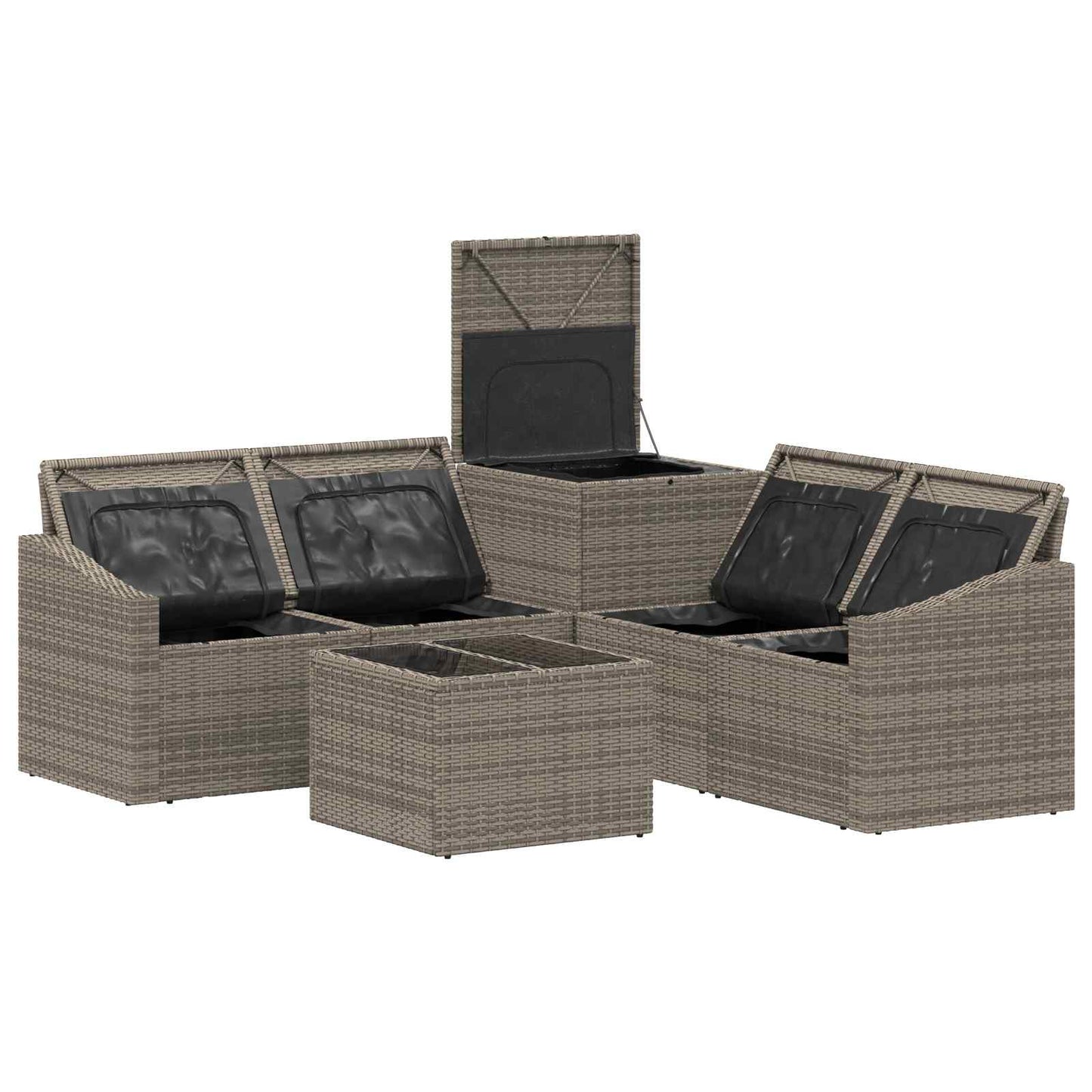 Set di divani 6 pz Grigio e Grigio Scuro | homemem39