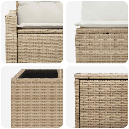 Set di divani 6 pz Beige e Bianco Crema | homemem39