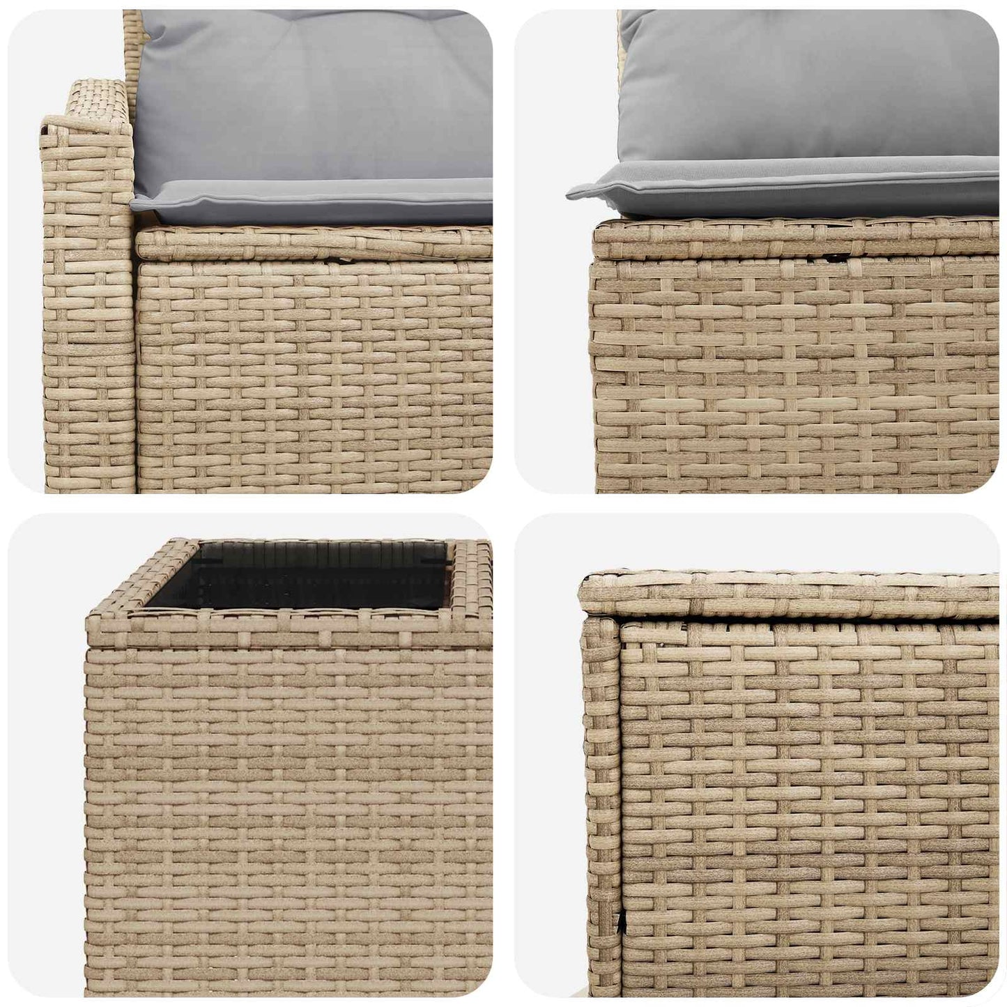Set di divani 6 pz Beige e Grigio Chiaro | homemem39