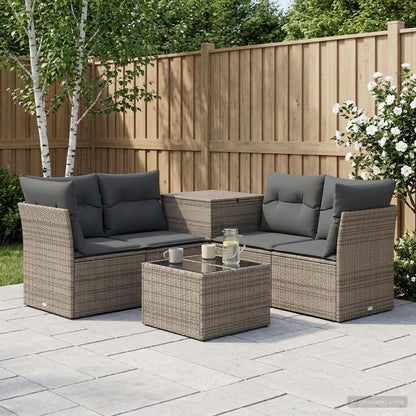 Set di divani 6 pz Grigio e Grigio Scuro | homemem39