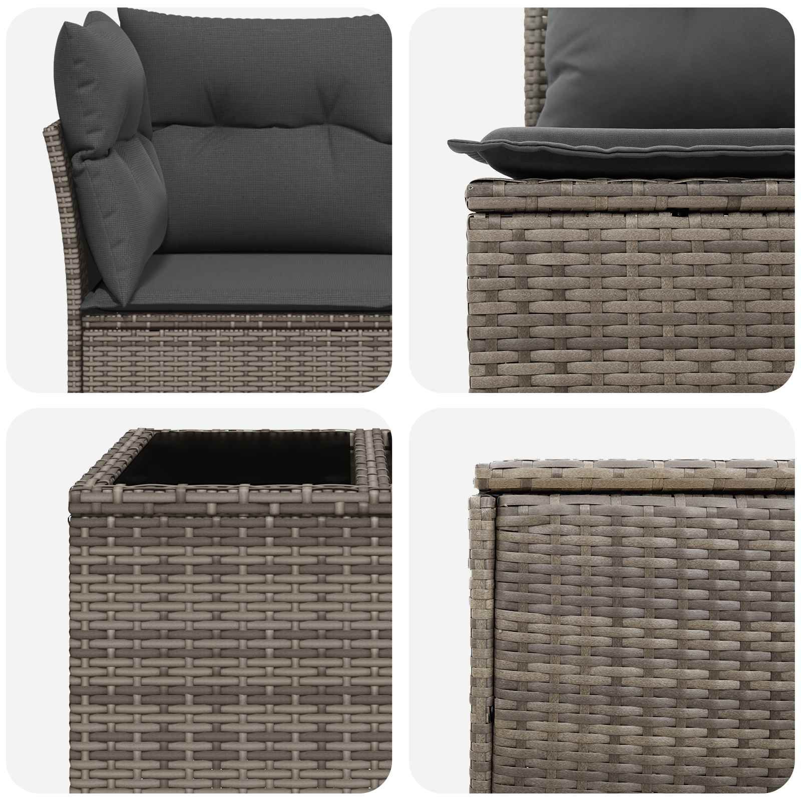 Set di divani 6 pz Grigio e Grigio Scuro | homemem39