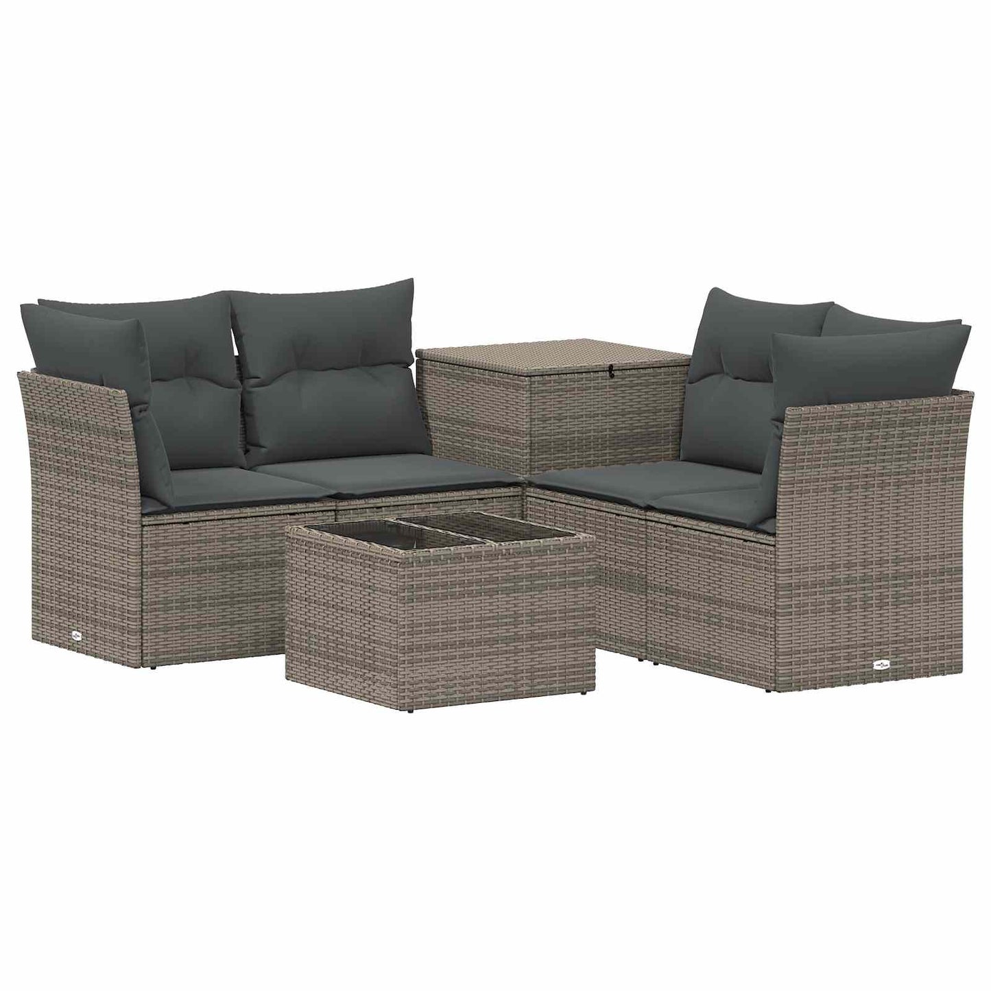 Set di divani 6 pz Grigio e Grigio Scuro | homemem39