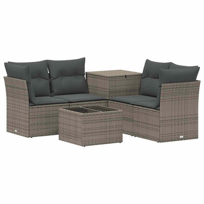 Set di divani 6 pz Grigio e Grigio Scuro | homemem39