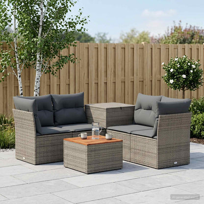 Set di divani 6 pz Grigio e Grigio Scuro | homemem39