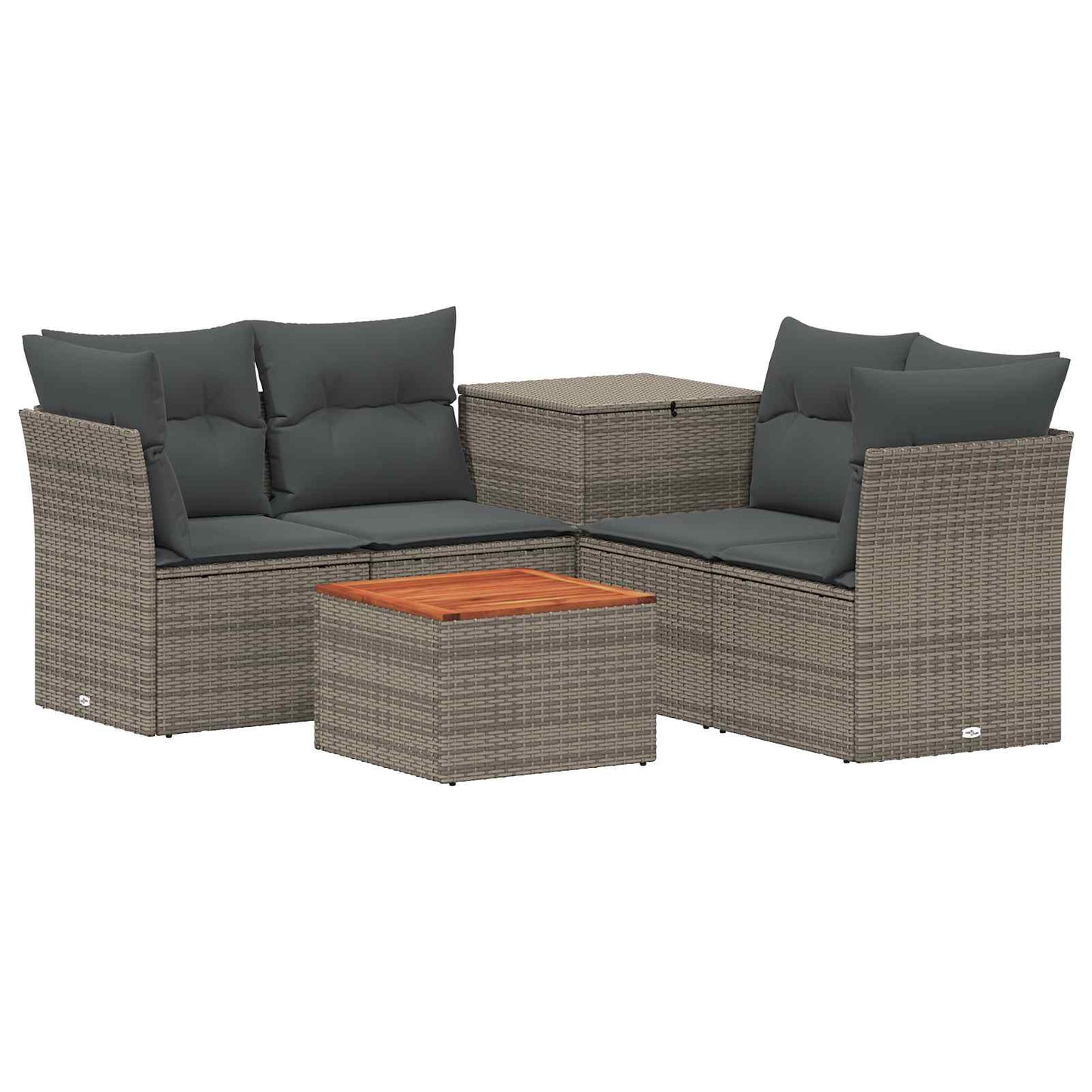Set di divani 6 pz Grigio e Grigio Scuro | homemem39