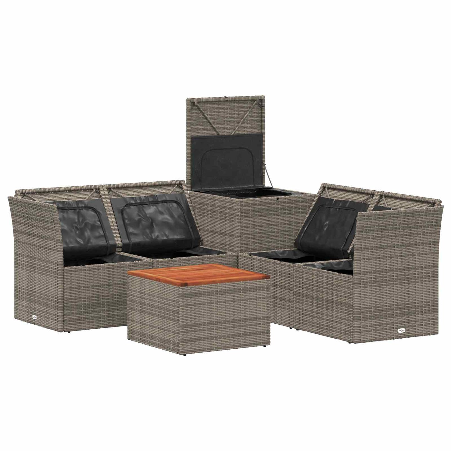 Set di divani 6 pz Grigio e Grigio Scuro | homemem39