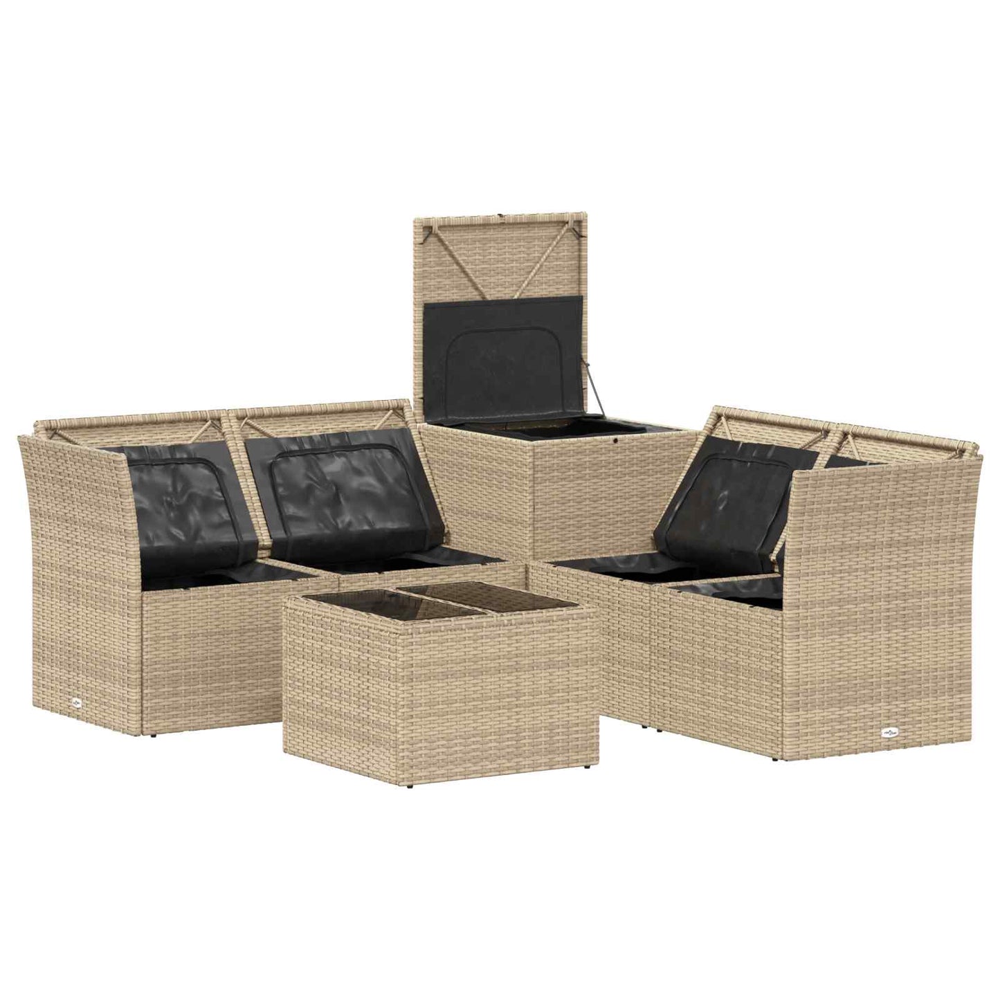 Set di divani 6 pz Beige e Grigio Chiaro | homemem39