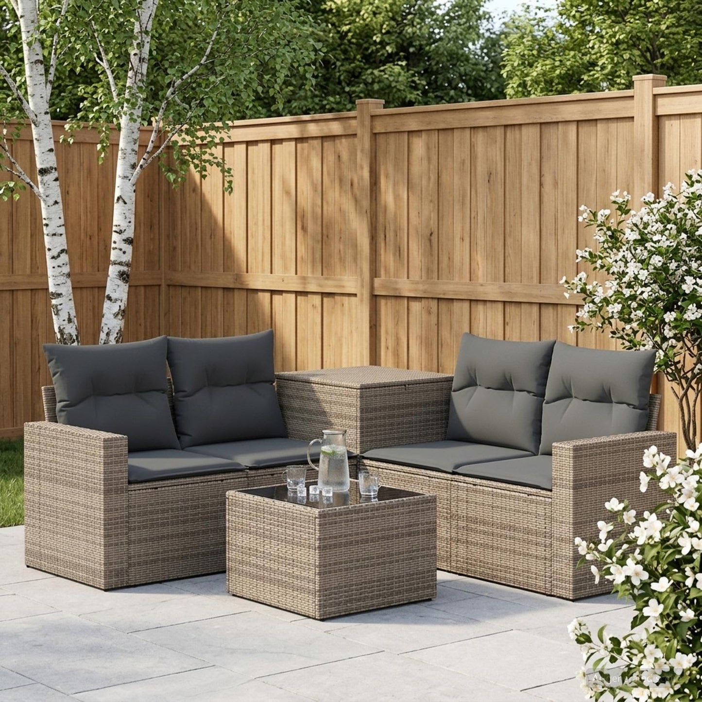 Set di divani 6 pz Grigio e Grigio Scuro | homemem39