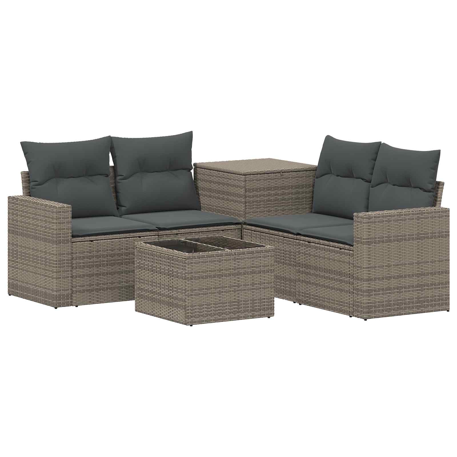 Set di divani 6 pz Grigio e Grigio Scuro | homemem39