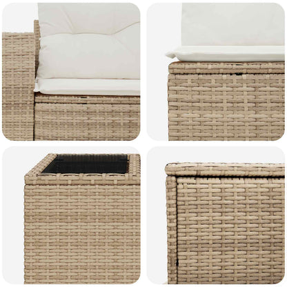 Set di divani 6 pz Beige e Bianco Crema | homemem39