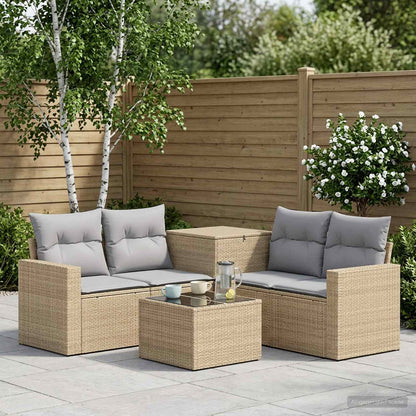 Set di divani 6 pz Beige e Grigio Chiaro | homemem39