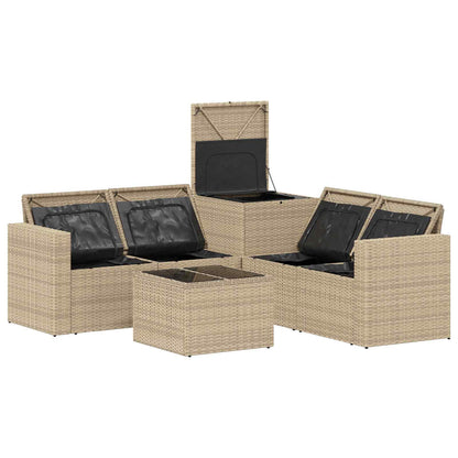 Set di divani 6 pz Beige e Grigio Chiaro | homemem39
