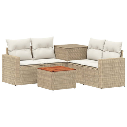 Set di divani 6 pz Beige e Bianco Crema | homemem39
