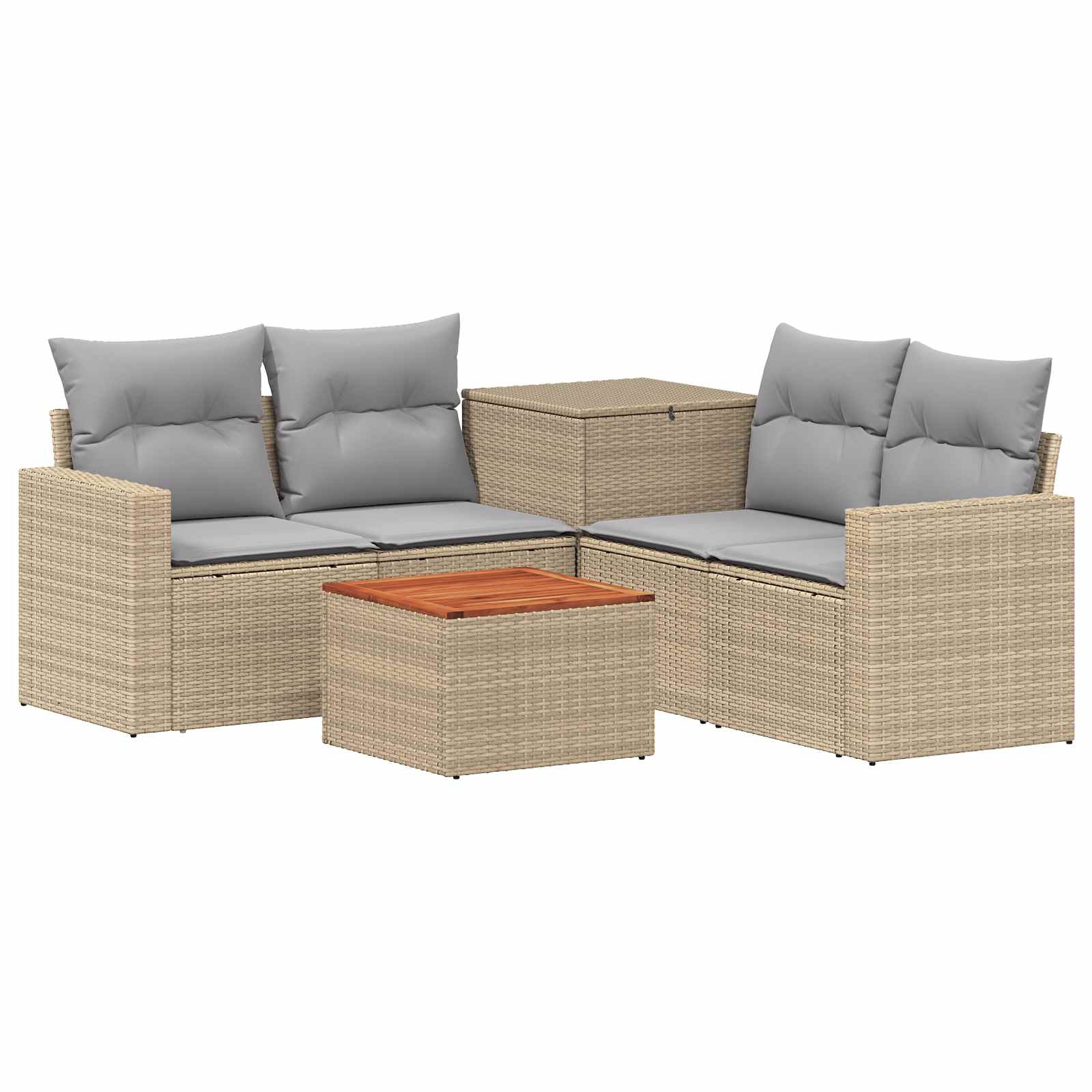 Set di divani 6 pz Beige e Grigio Chiaro | homemem39