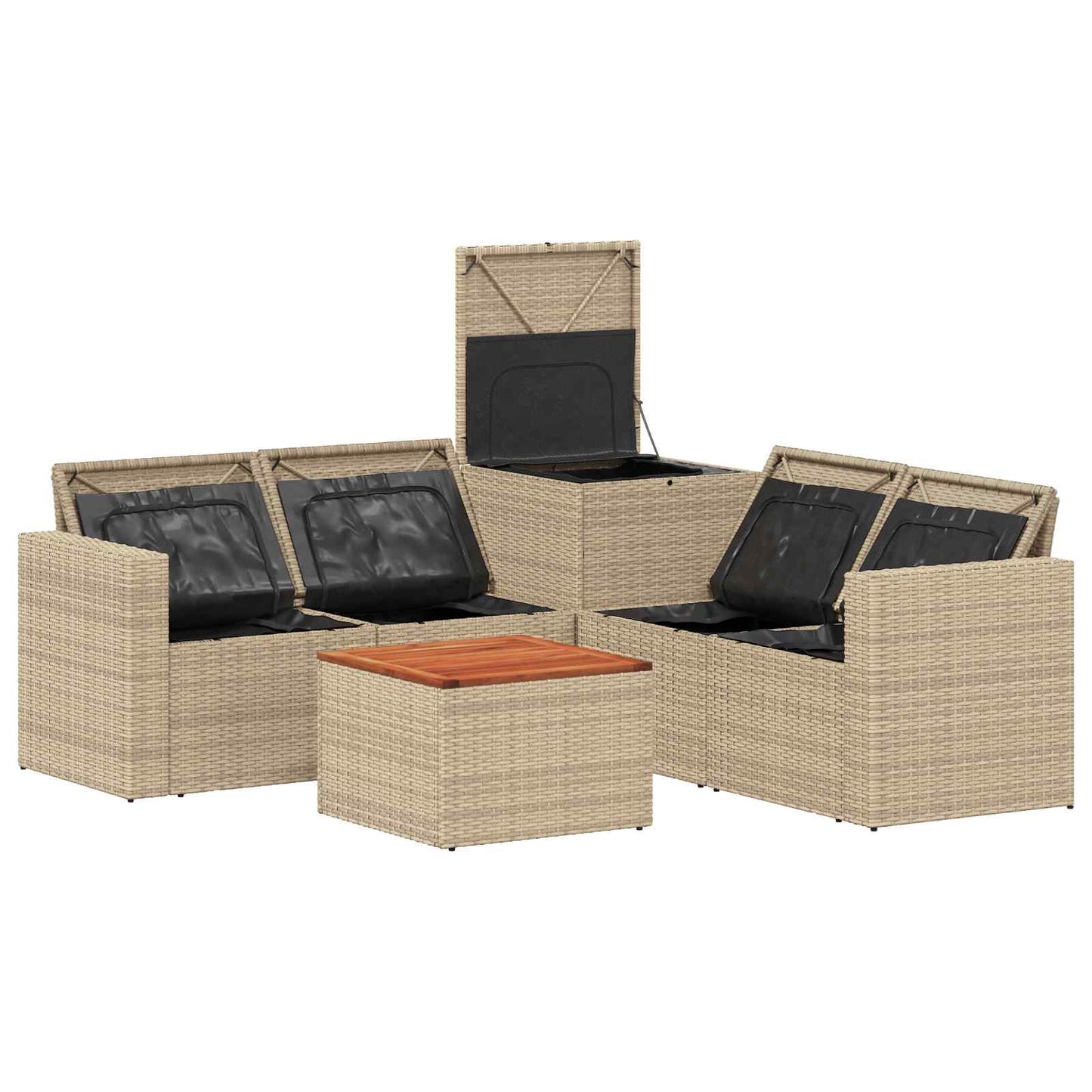 Set di divani 6 pz Beige e Grigio Chiaro | homemem39