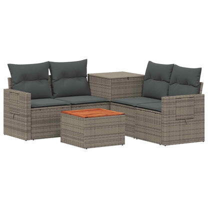 Set di divani 6 pz Grigio e Grigio Scuro | homemem39