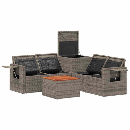 Set di divani 6 pz Grigio e Grigio Scuro | homemem39