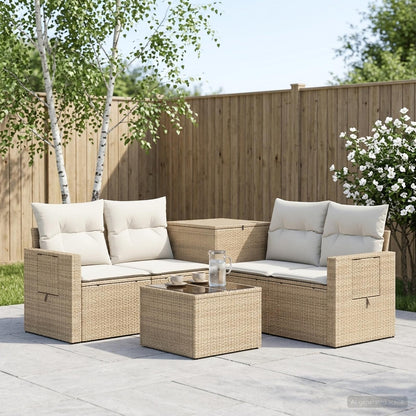 Set di divani 6 pz Beige e Bianco Crema | homemem39