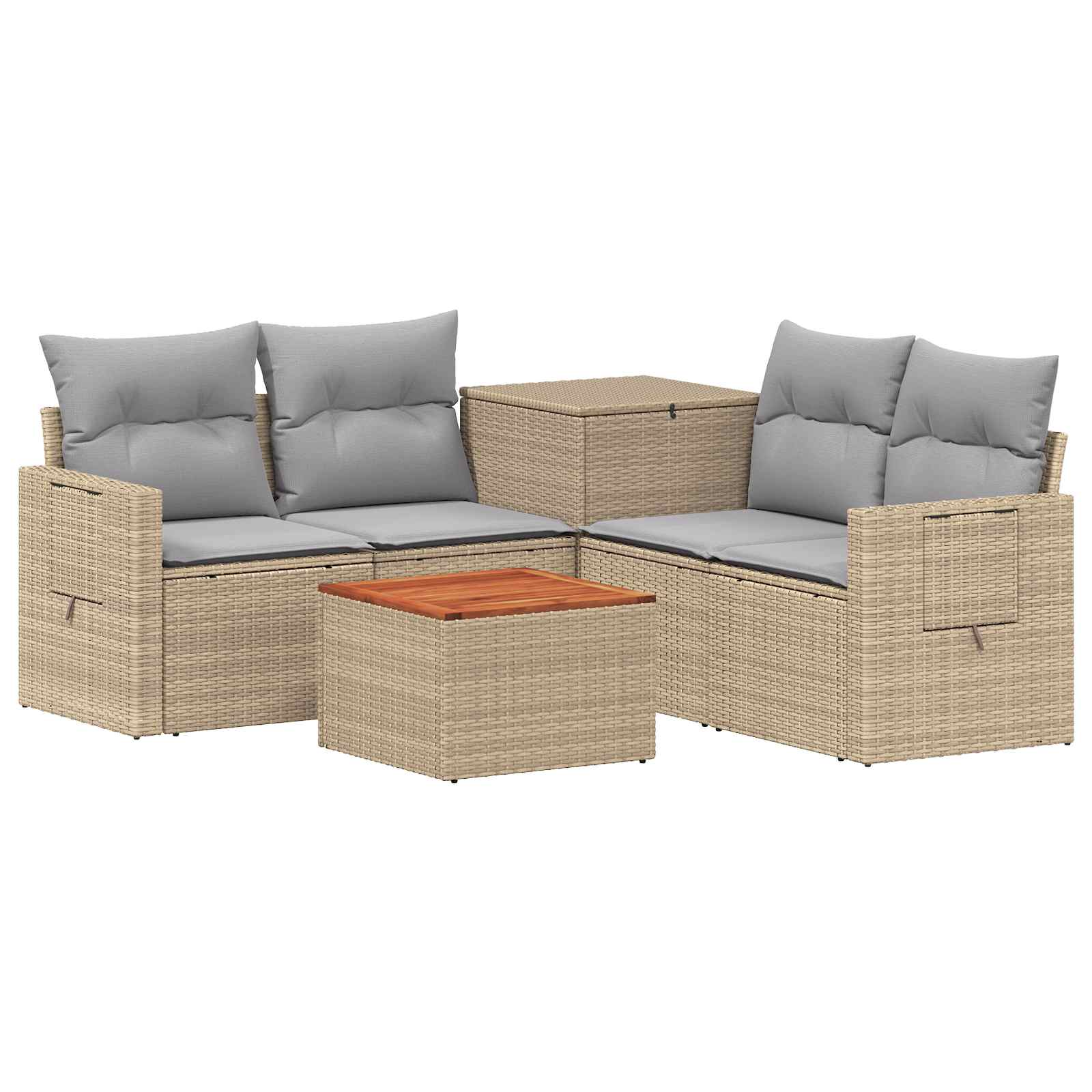 Set di divani 6 pz Beige e Grigio Chiaro | homemem39