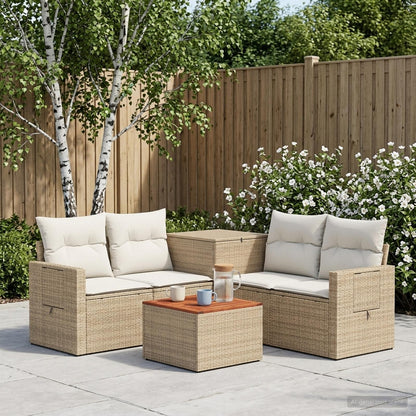 Set di divani 6 pz Beige e Bianco Crema | homemem39