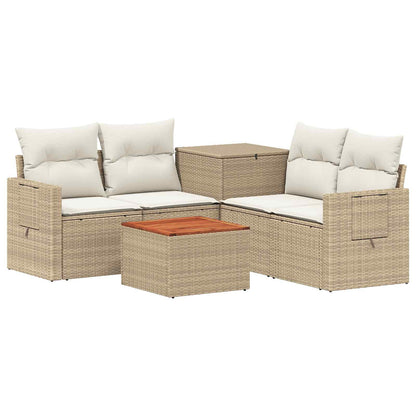 Set di divani 6 pz Beige e Bianco Crema | homemem39