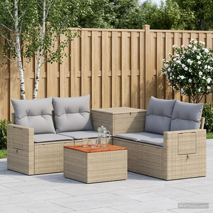 Set di divani 6 pz Beige e Grigio Chiaro | homemem39