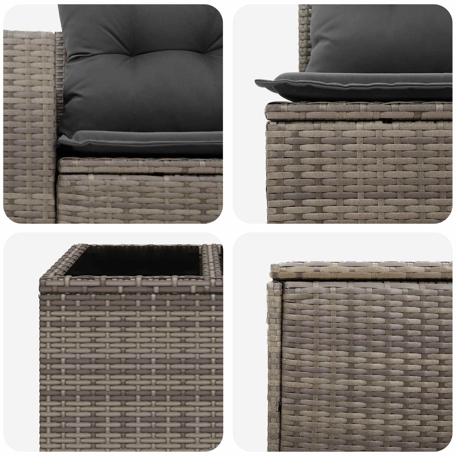 Set di divani 6 pz Grigio e Grigio Scuro | homemem39