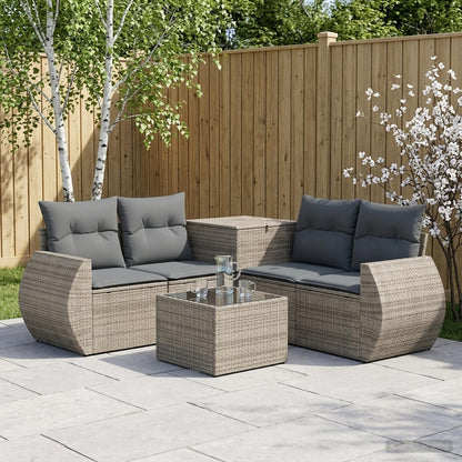 Set di divani 6 pz Grigio e Grigio Scuro