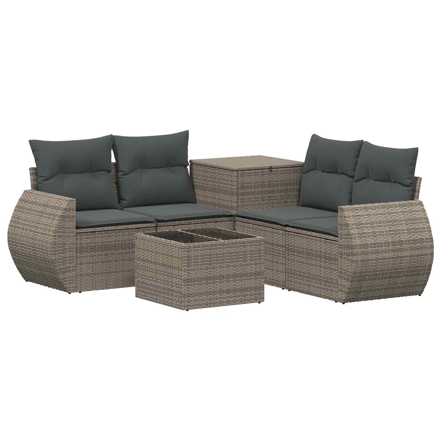 Set di divani 6 pz Grigio e Grigio Scuro | homemem39