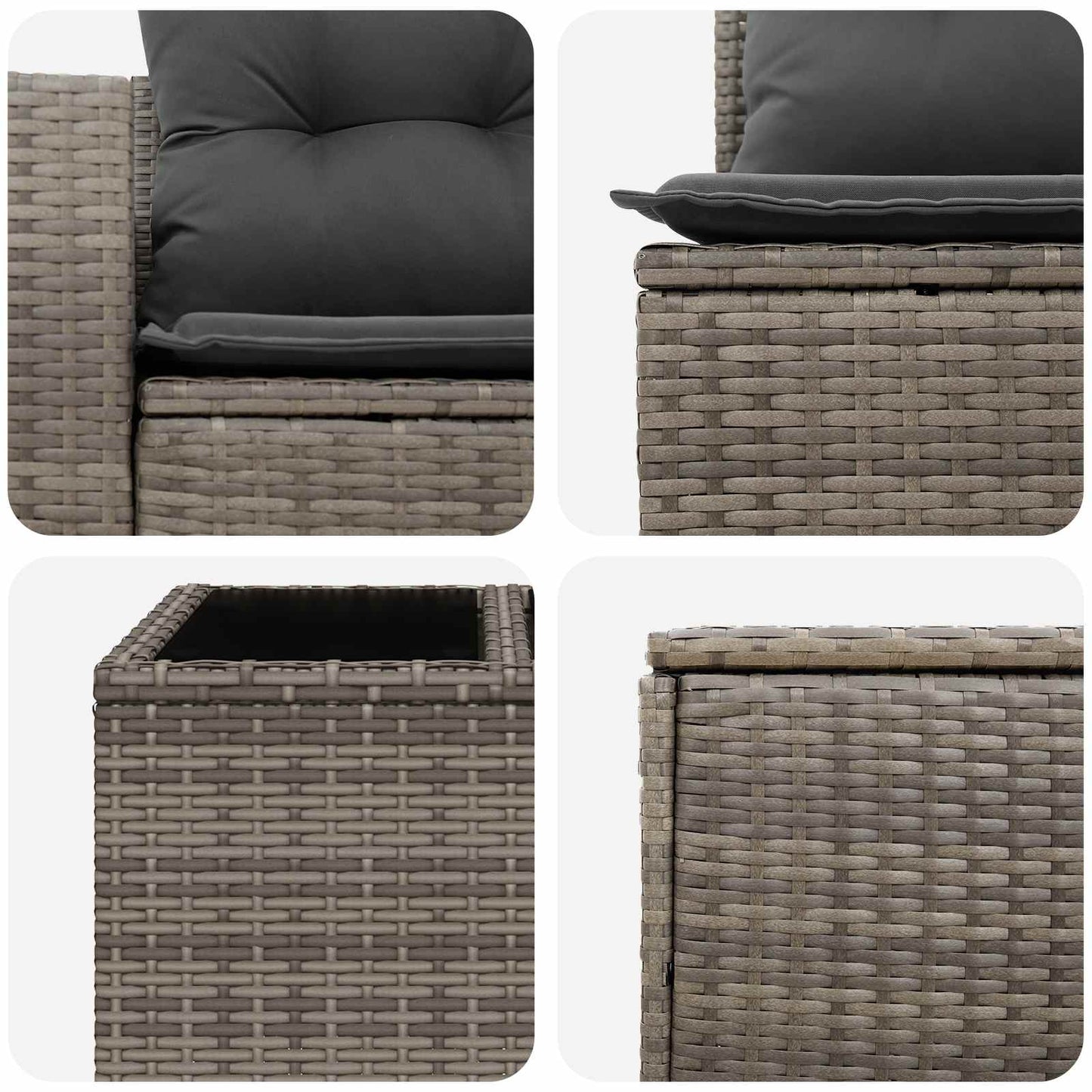 Set di divani 6 pz Grigio e Grigio Scuro | homemem39