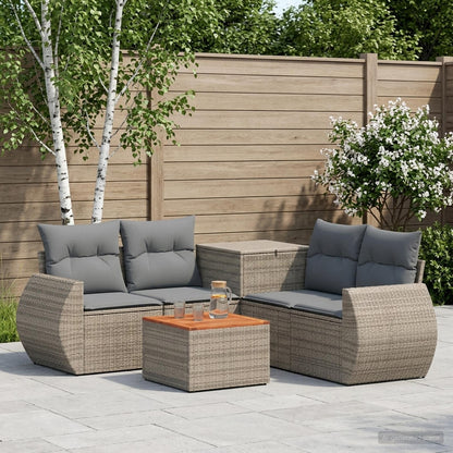 Set di divani 6 pz Grigio e Grigio Scuro