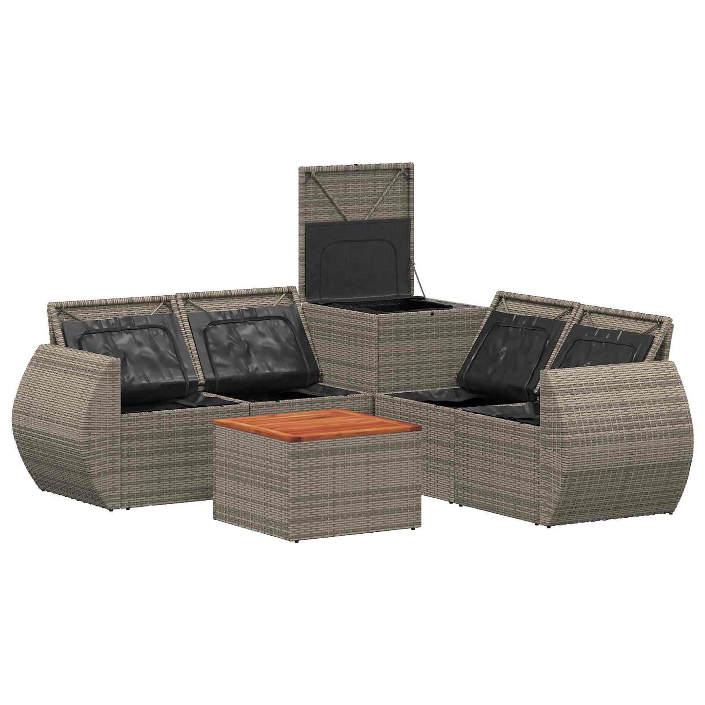 Set di divani 6 pz Grigio e Grigio Scuro | homemem39