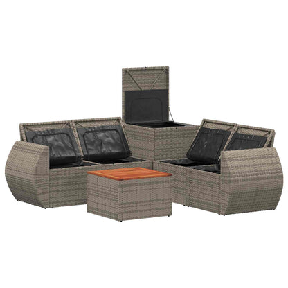 Set di divani 6 pz Grigio e Grigio Scuro | homemem39