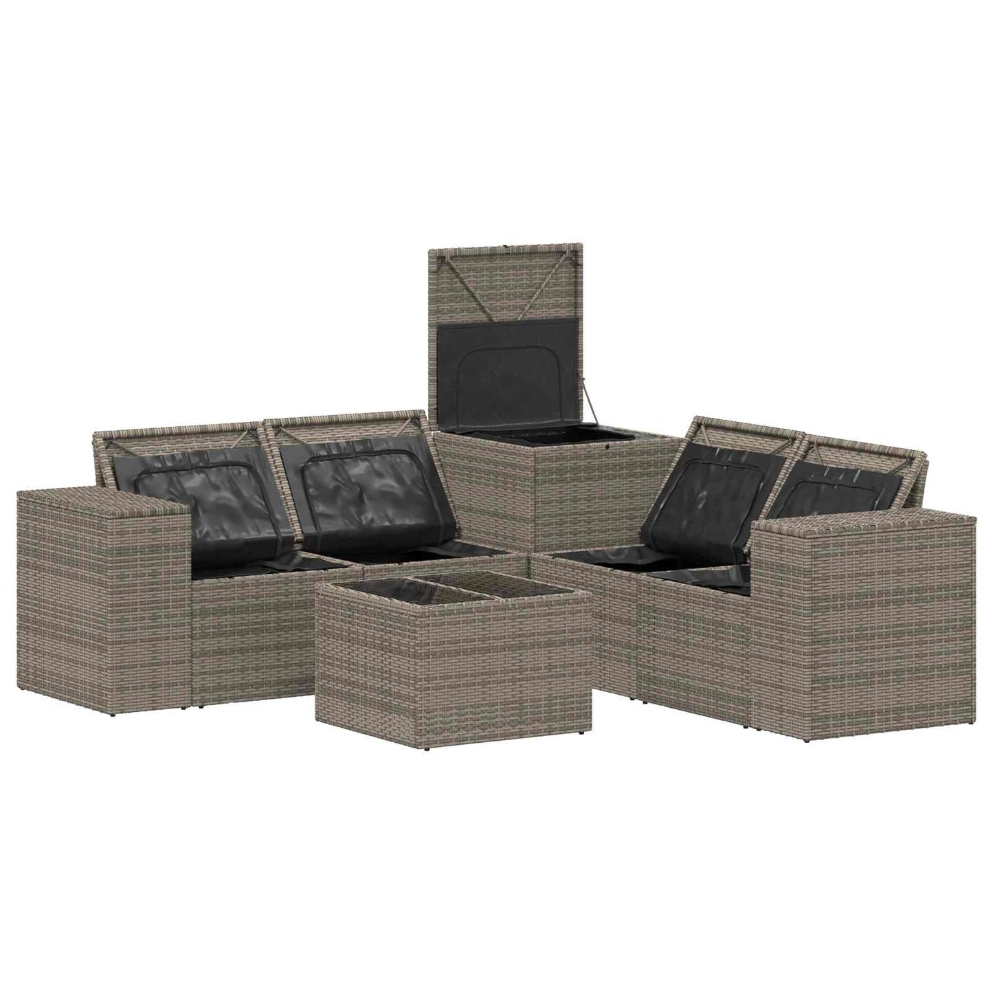 Set di divani 6 pz Grigio e Grigio Scuro | homemem39