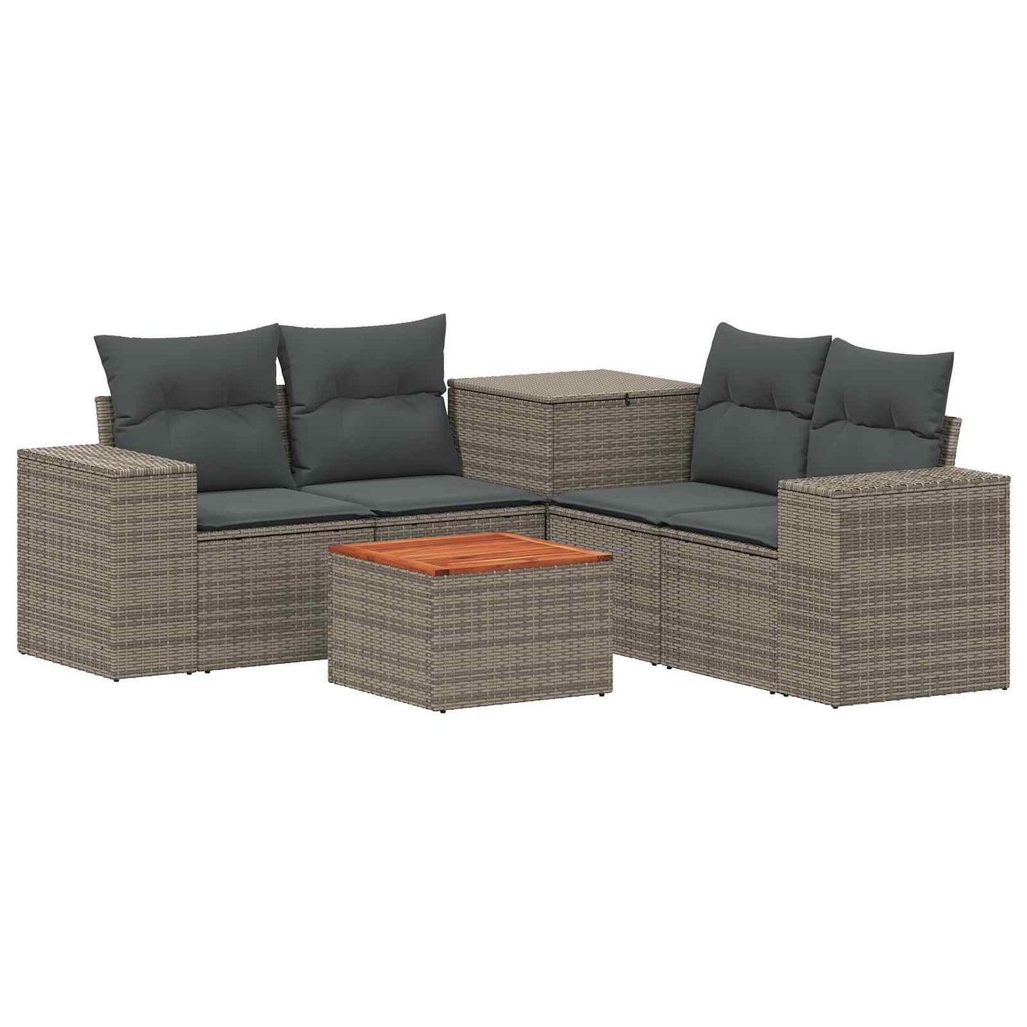 Set di divani 6 pz Grigio e Grigio Scuro | homemem39
