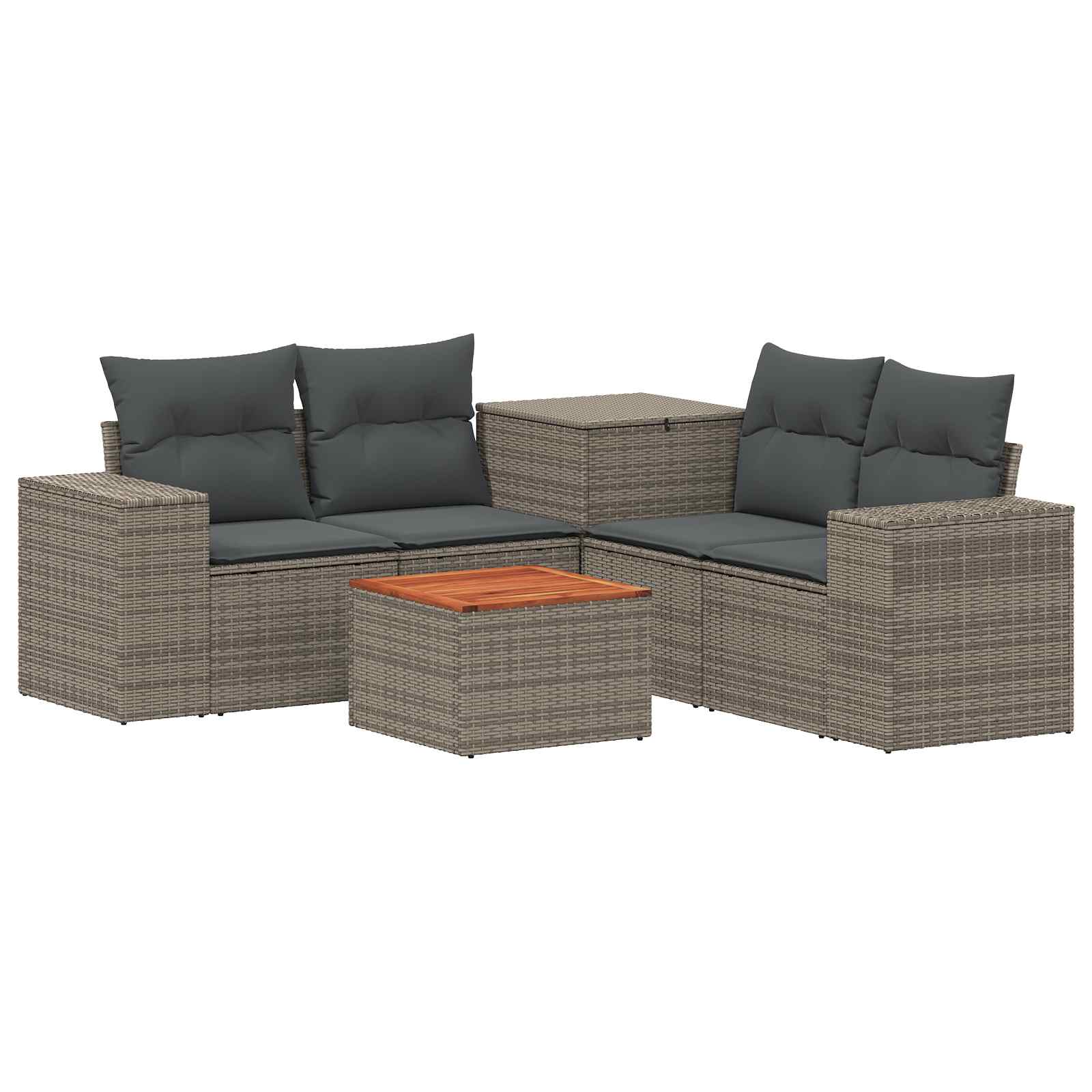 Set di divani 6 pz Grigio e Grigio Scuro | homemem39