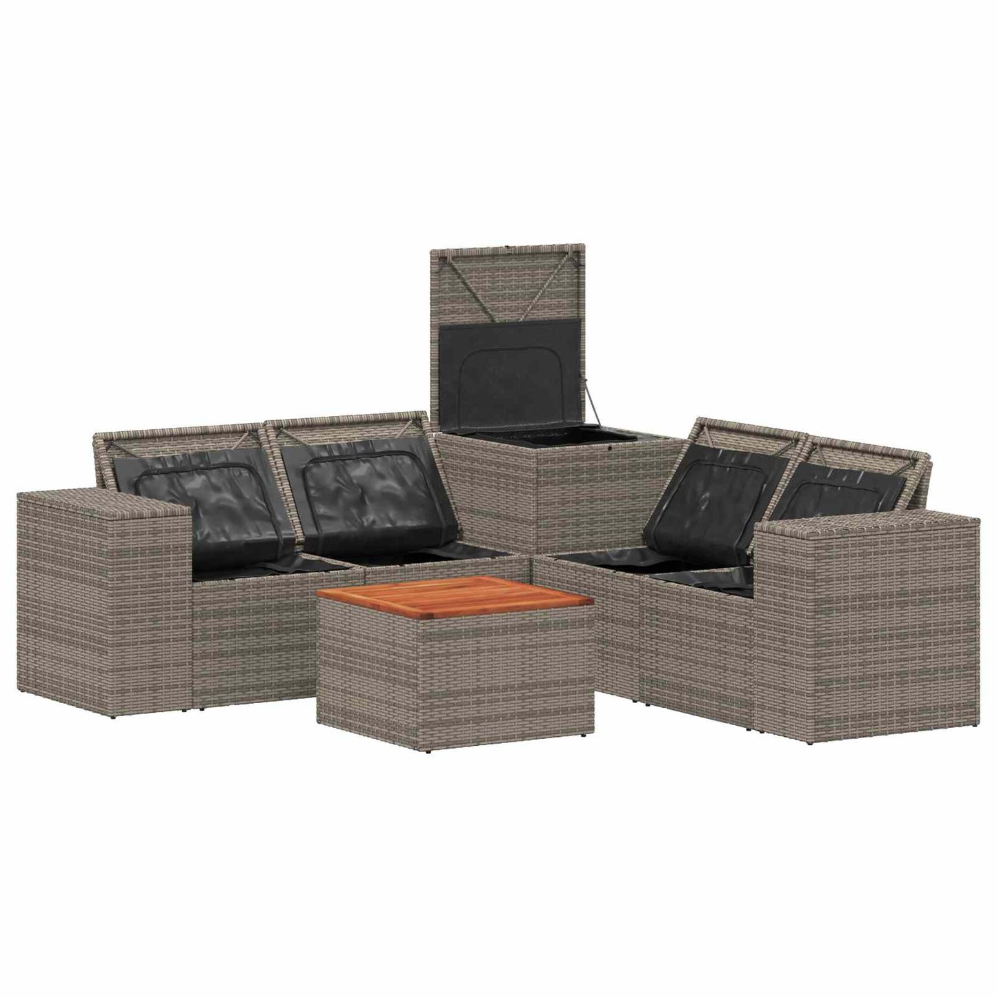 Set di divani 6 pz Grigio e Grigio Scuro | homemem39