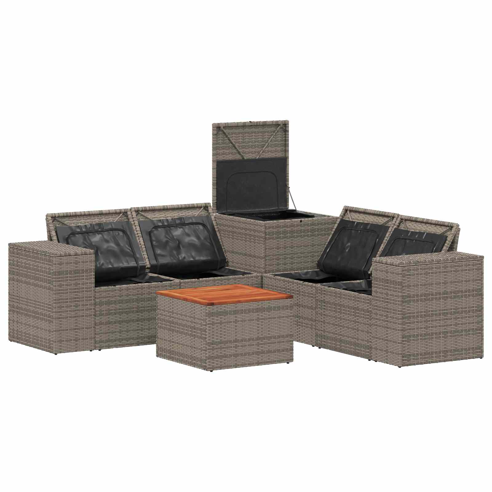 Set di divani 6 pz Grigio e Grigio Scuro | homemem39