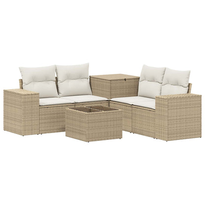 Set di divani 6 pz Beige e Bianco Crema | homemem39