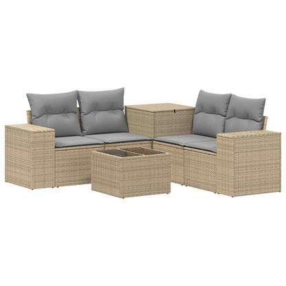 Set di divani 6 pz Beige e Grigio Chiaro | homemem39