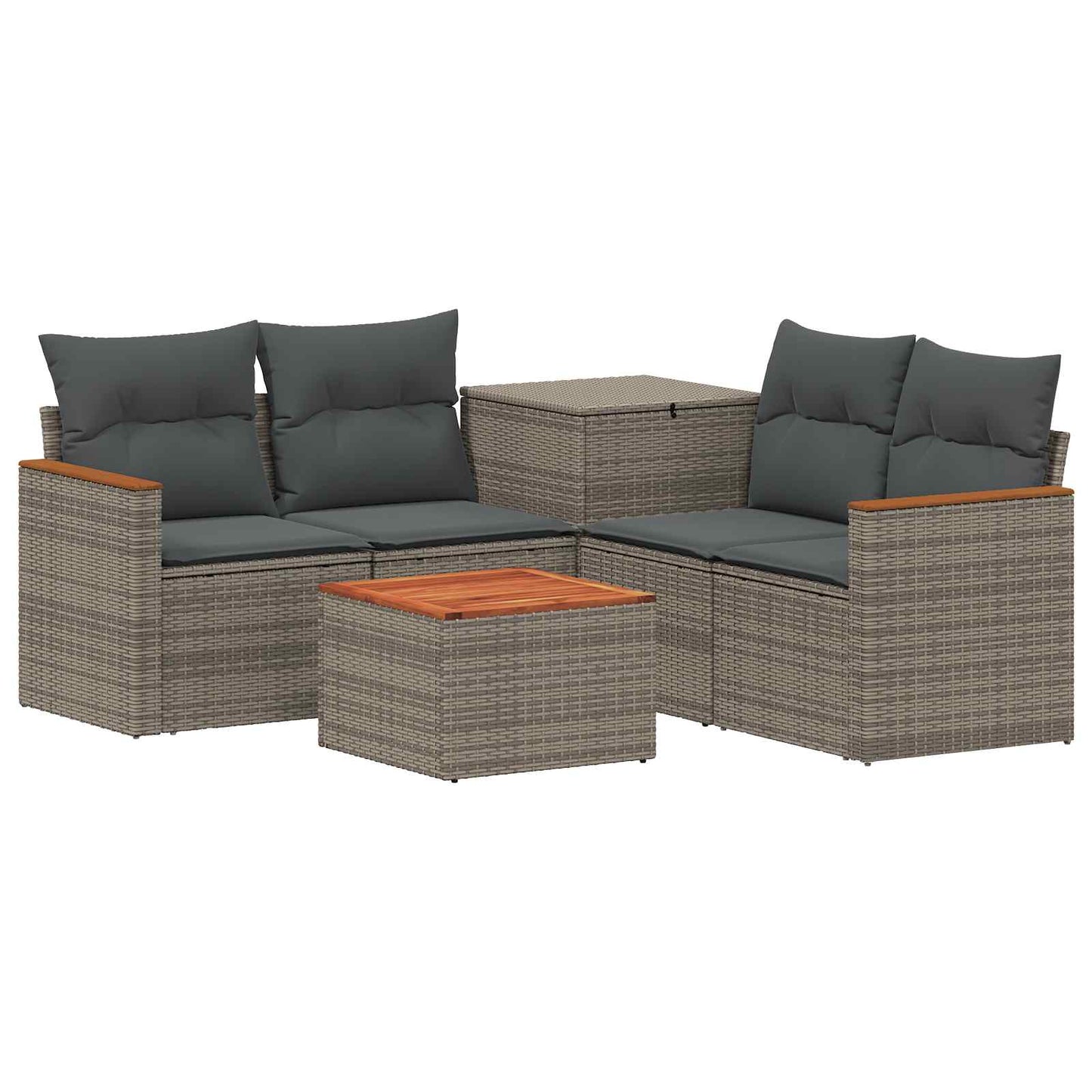 Set di divani 6 pz Grigio e Grigio Scuro | homemem39