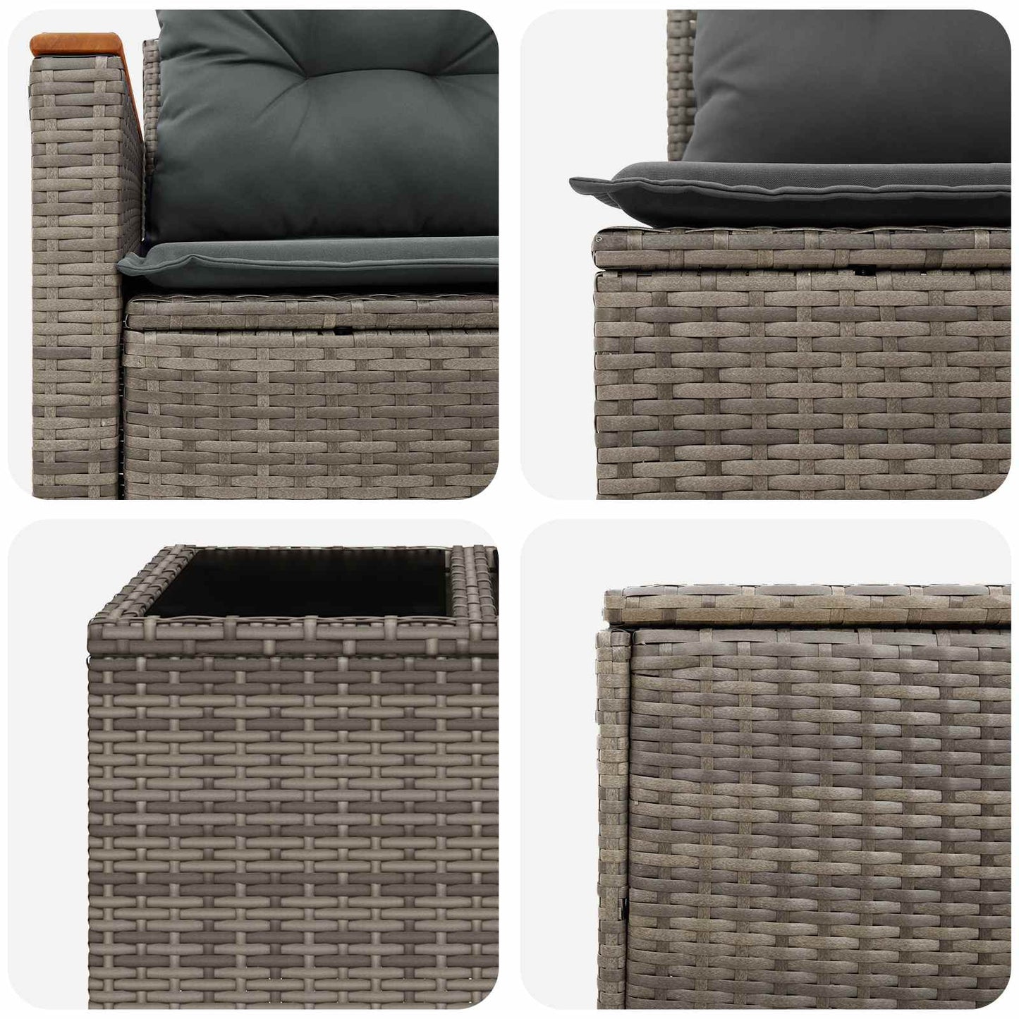 Set di divani 6 pz Grigio e Grigio Scuro | homemem39
